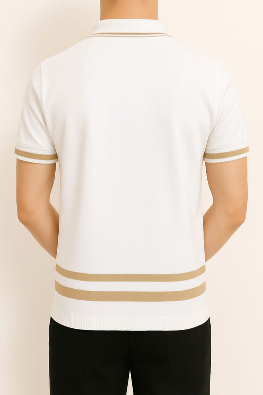 Imported Knitted Polo Sweater