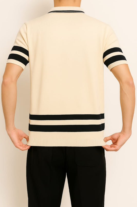 Imported Knitted Polo Sweater